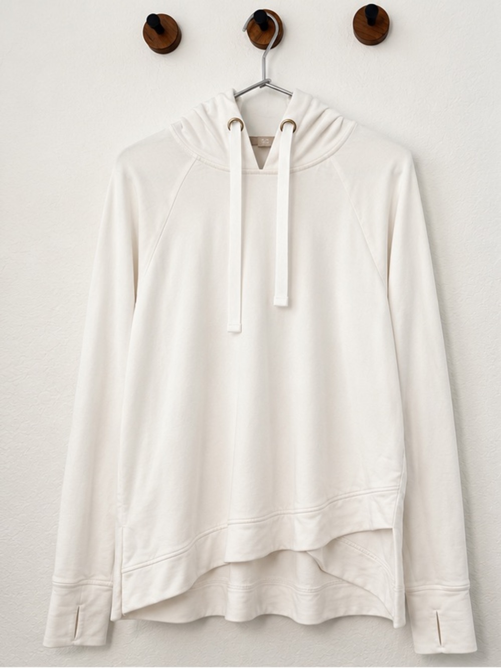 Athleta Cream Hooded Pullover Sweatshirt